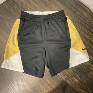 Nike Men's Black and Gold Athletic Shorts Size Small
